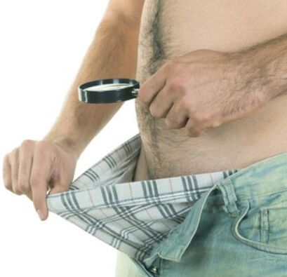 gizon batek zakila aztertzen du eta handitu nahi du